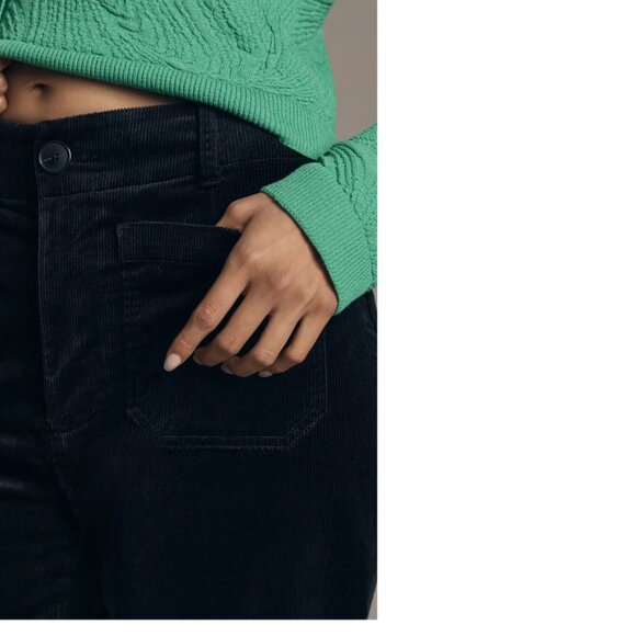 Anthropologie The Colette Corduroy Full-Length Wide-Leg Pants by Maeve 28 NEW - Picture 3 of 9